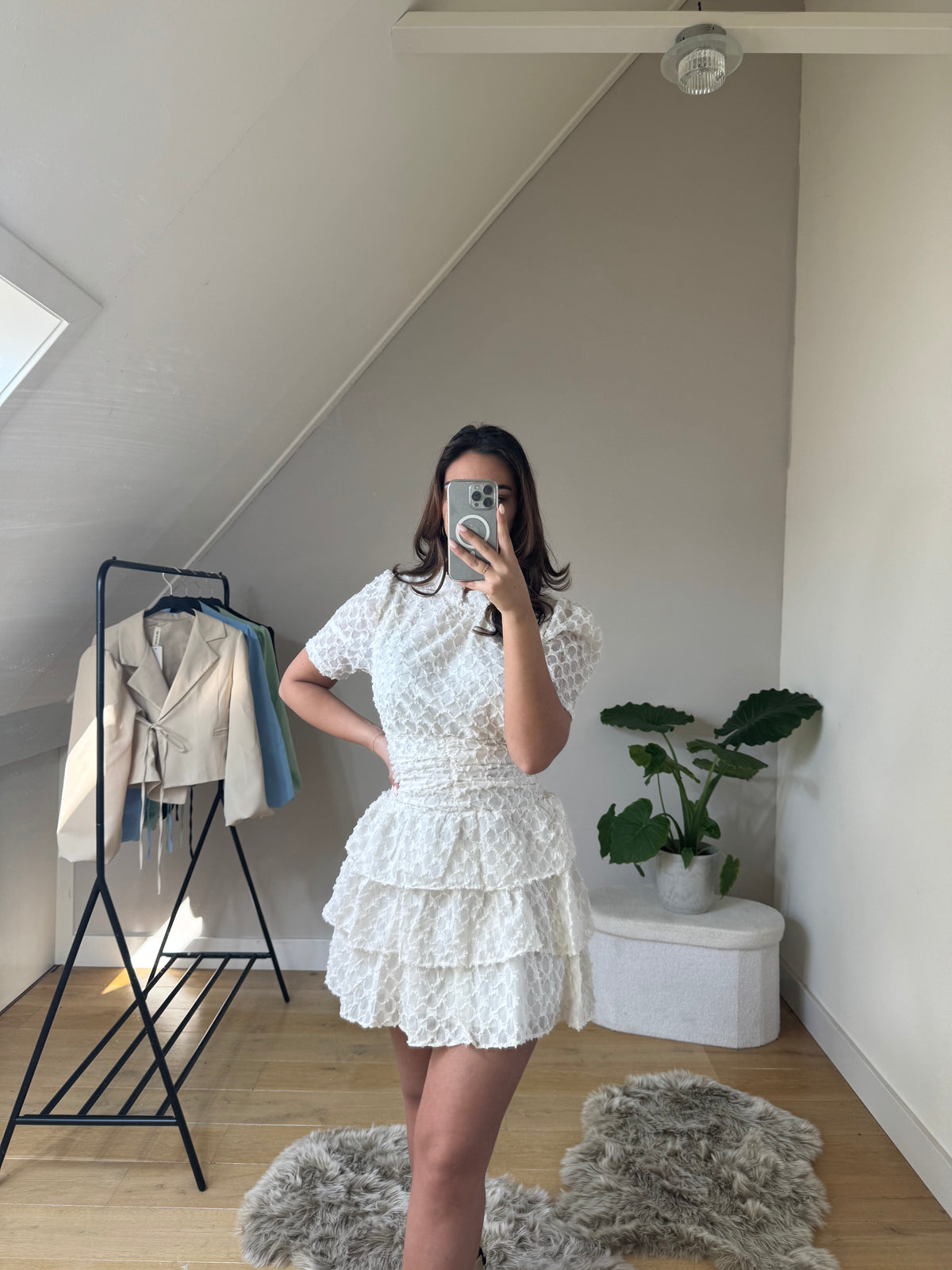 MINI JURK WIT